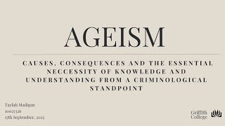 Social Problems, Inequality and Injustice Assessment 2 Presentation- Taylah Madigan 