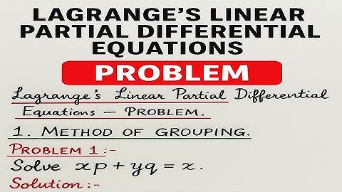 problem 1|| lagranges