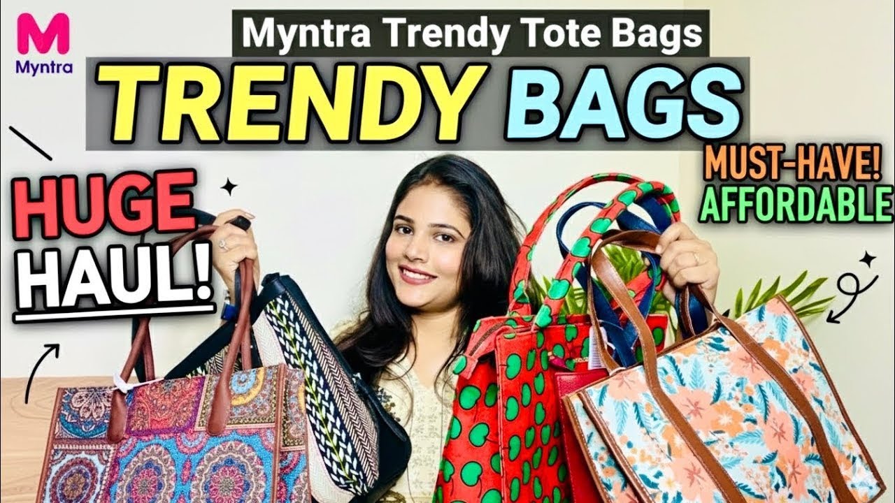 Myntra trendy & Stylish Handbags under budget| Must have specious Tote Bags Honest review by Shivani