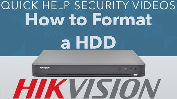 Hikvision DVR How to Format a HDD