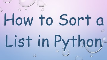 How to Sort a List in Python