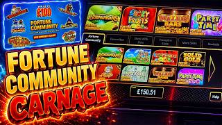 HUGE £100 FORTUNE COMMUNITY SLOT SESSION! | Party Time, Solid Gold & Crazy Fruits
