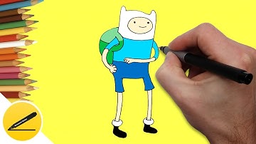 Как Нарисовать Фина поэтапно (Время Приключений) - Уроки рисования