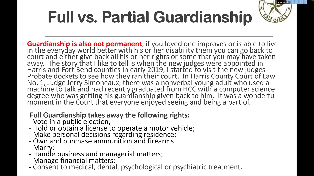 Special Needs Guardianship with Special Needs Attorney Boyd Handley