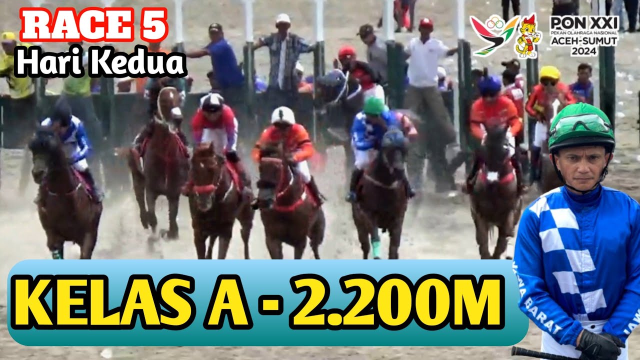 Kelas A - 2.200M Kuda QUEEN THALASSA Juara. PON ACEH-SUMUT Cabor PACU KUDA