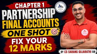 🔥 Class 12 Accounts Chapter 1 One Shot | Fix Your 12 Marks 💯 | Maharashtra Board 2026-27