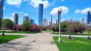 Chicago's South Loop Lakeshore Area 4K Walk 