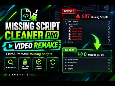 Missing Scripts Cleaner PRO for Unity (Quick Demo)-VIDEO REMAKE