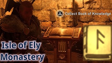 How do you get to the book of Knowledge in the Isle of Ely monastery?