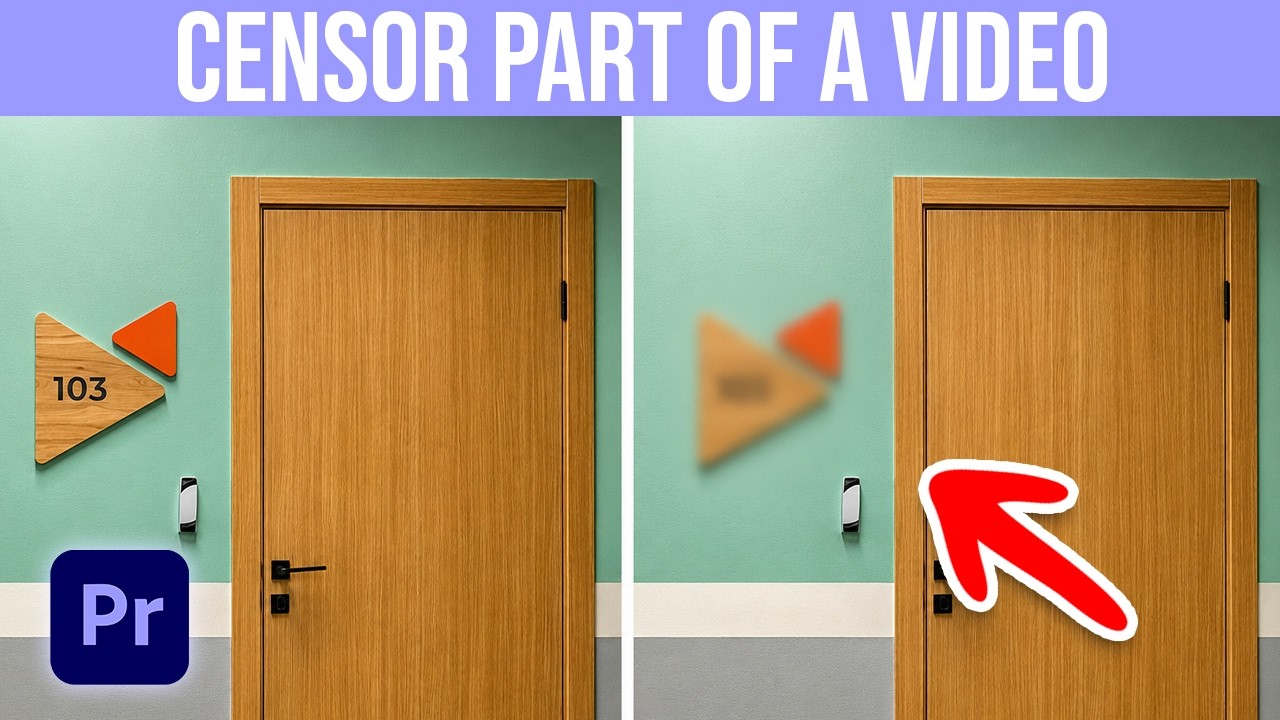How To Censor Part Of A Video In Premiere Pro - YouTube