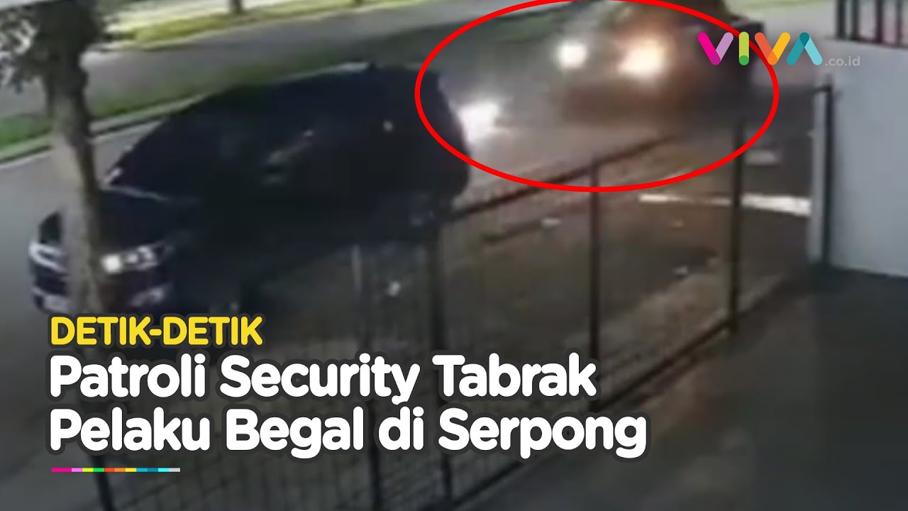 VIDEO Kawanan Begal Kocar-kacir Ditabrak Mobil Patroli