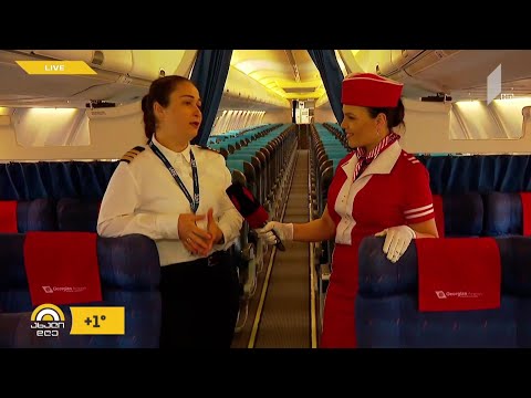 ყოფილი მოკრივე, მფრინავი ქალი #ახალდღეში - პირდაპირი რეპორტაჟი პილოტის კაბინიდან
