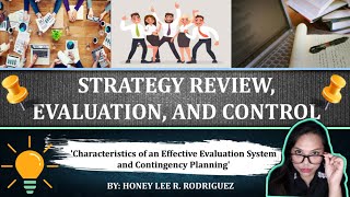 Strategy Review, Evaluation and Control | Strategic Management | BukSU MMBM | Master's