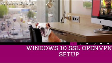 My Private Network - Setting up an OpenVPN (SSL) Connection on a Windows 10 computer