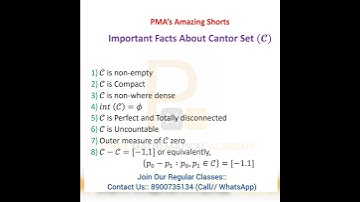 Properties of Cantor Set | CSIR NET Point SET Topology | #realanalysis #puremathematicalacademy