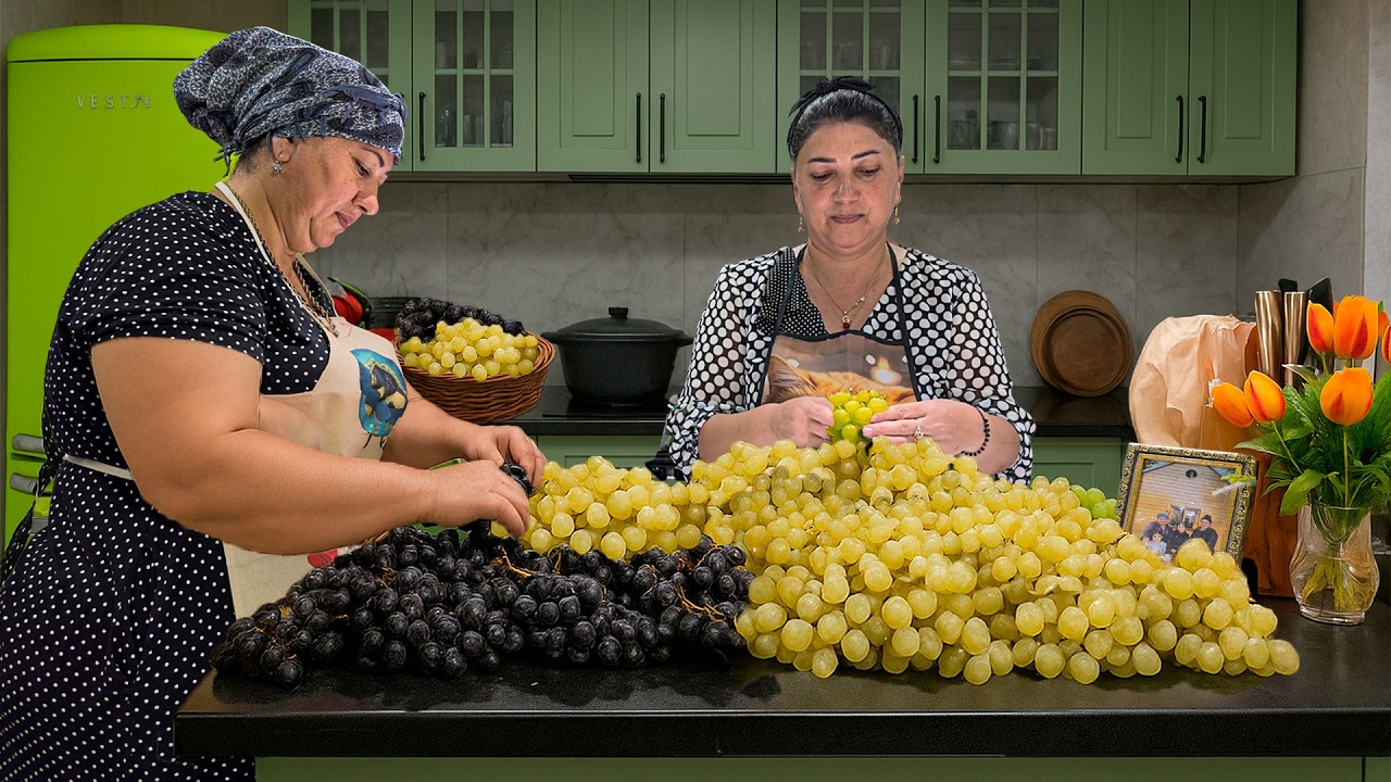 Готовим свежий виноградный компот и вкусное печенье из сегодняшнего урожая — так вкусно!