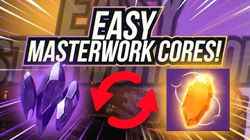 How To Get EASY Masterwork Cores! Destiny 2 Forsaken Guide!