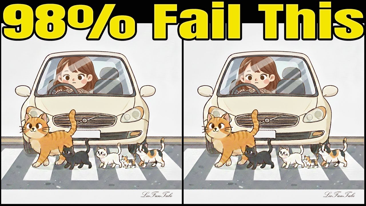 Spot the Difference | 98% Fail this Puzzle 🎮569 Spot 3 Differences