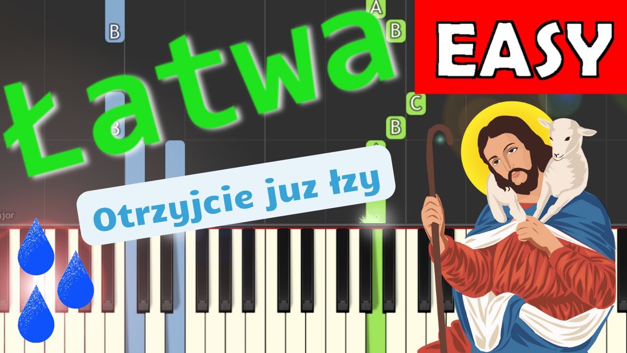 🎹 Otrzyjcie już łzy, płaczący - Piano Tutorial (łatwa wersja) 🎵 NUTY W OPISIE 🎼