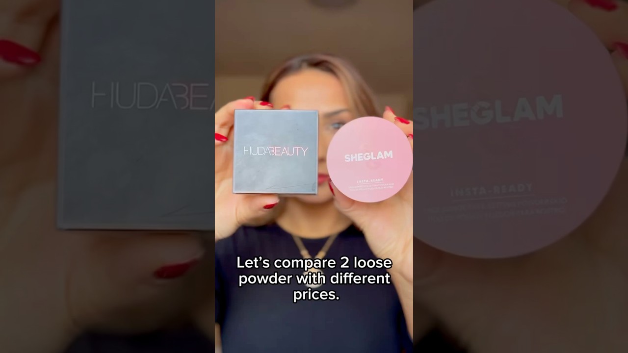 Comparing huda beauty powder with sheglam powder🧐 