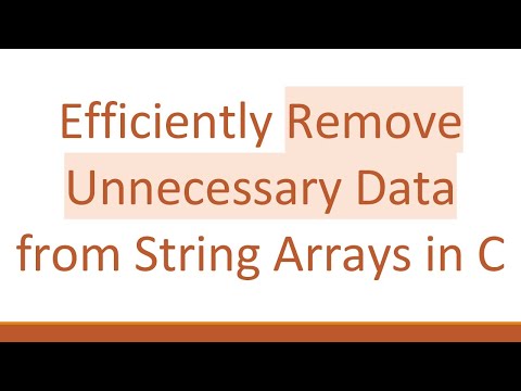 Efficiently Remove Unnecessary