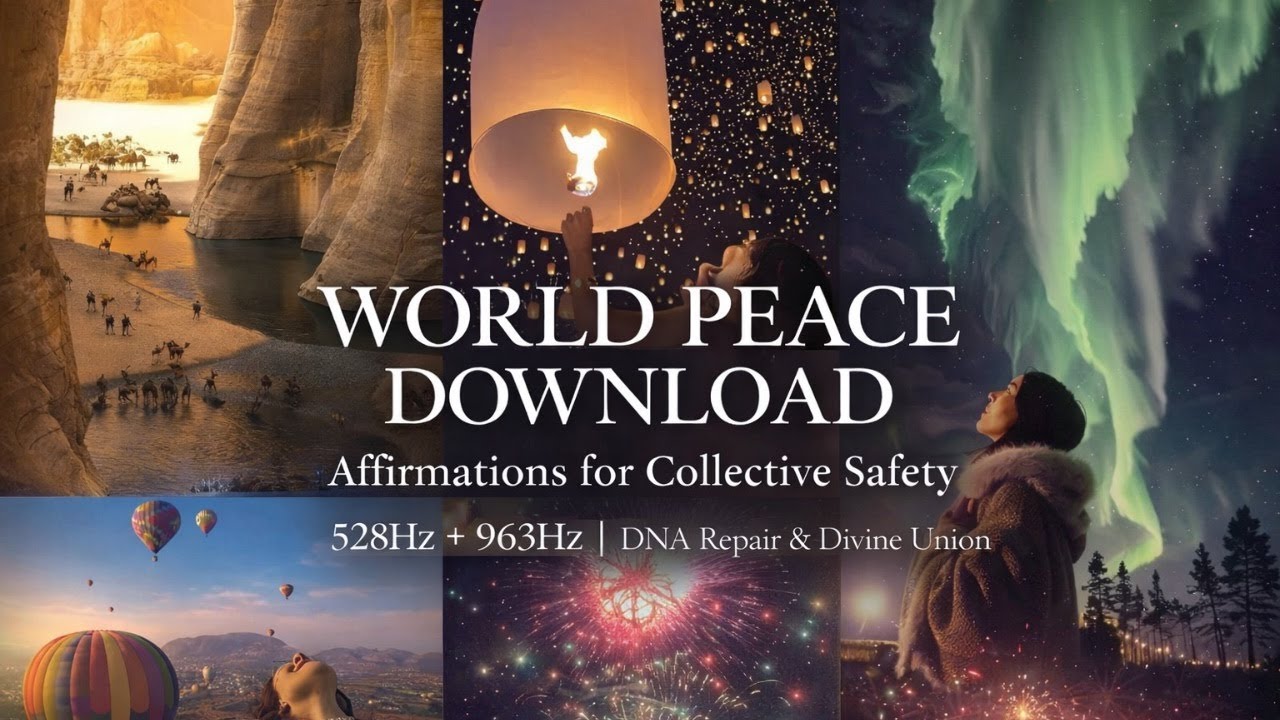 WORLD PEACE DOWNLOAD: Affirmations for Safety, Justice & Collective Protection (528Hz + 963Hz)