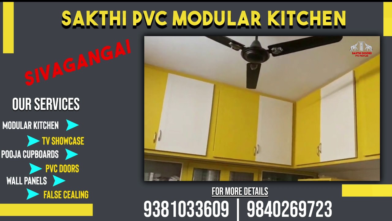 Sivagangai Low-cost PVC Kitchen Cabinet | L &  U-shaped, Straight or Parallel PVC Modular Kitchen