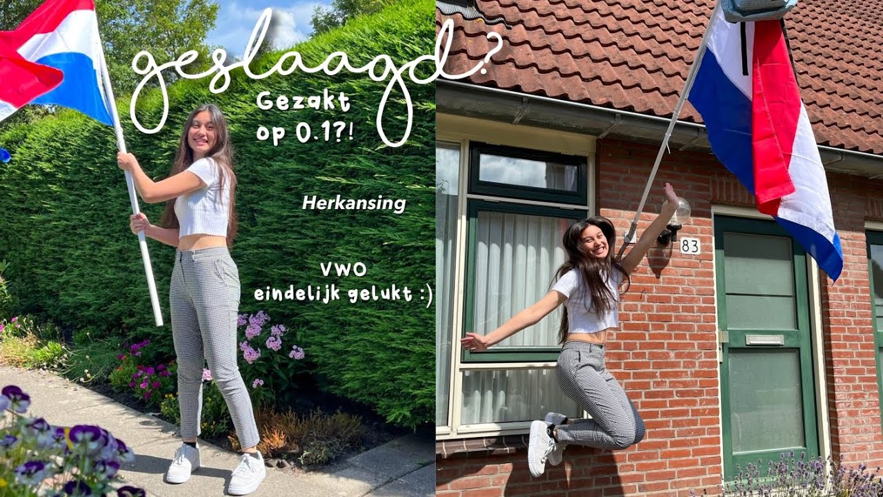 GESLAAGD op het VWO!!!🥳 1e en 2e Uitslagdag || Gezakt op 0.1 , maar