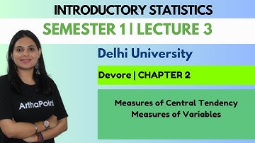 Introductory Statistics for Economics | BA Economics(H) Sem I DU | CUET PG Economics Coaching |Lec 3