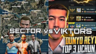 deSECTOR vs VIKTORS dunyo reytingi top 3 😂🍑 viktorlar sectorni xurlashdi @SECTORPUBGM #pubg #uzb