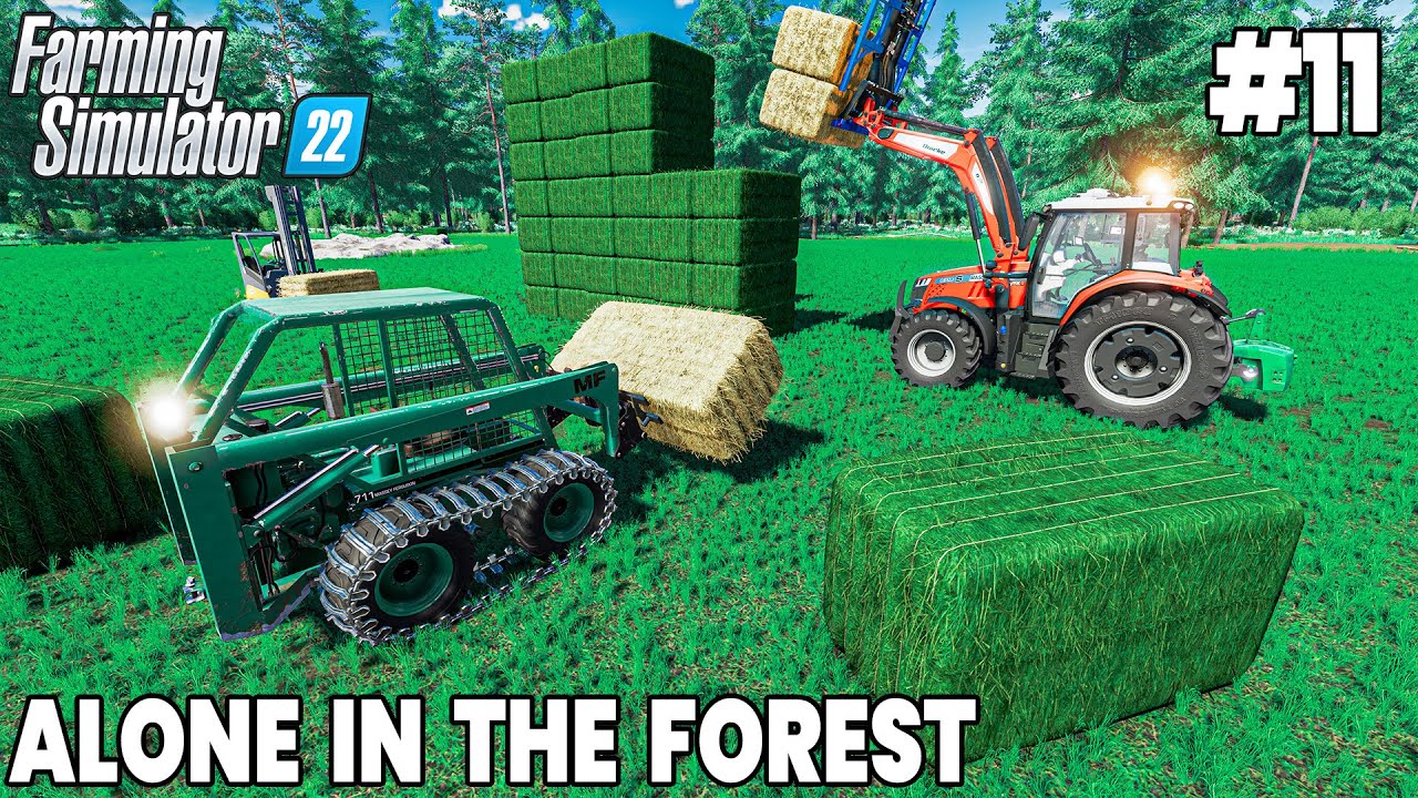 Bought 60 pieces of Livestock, Mowing Forest Grass - Farming Simulator