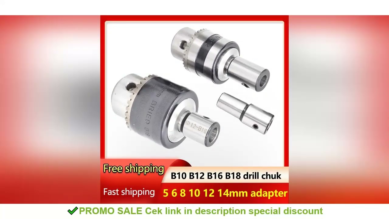 Drill chuck B10 B12 B16 B18 light duty keys tapper cone + 1pcs adapter motor shaft sleeve connecting
