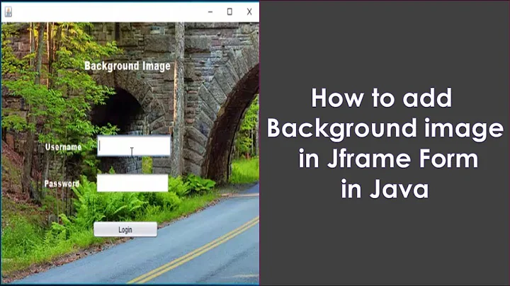 How to add Background image  in Jframe Form in Java in Netbeans