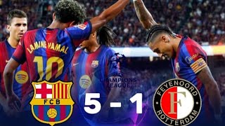 Barcelona Vs Feyenoord 5-1 Champions league UEFA 