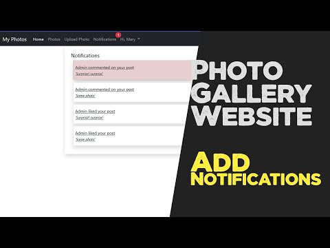 Adding notifications to photo gallery website using PHP MVC Framework | Quick programming tutorial