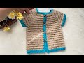 Easy crochet vest for baby boys and girls / Erkek ve Kız Bebek için Tığ işi Kolay Yelek /6-12 ay