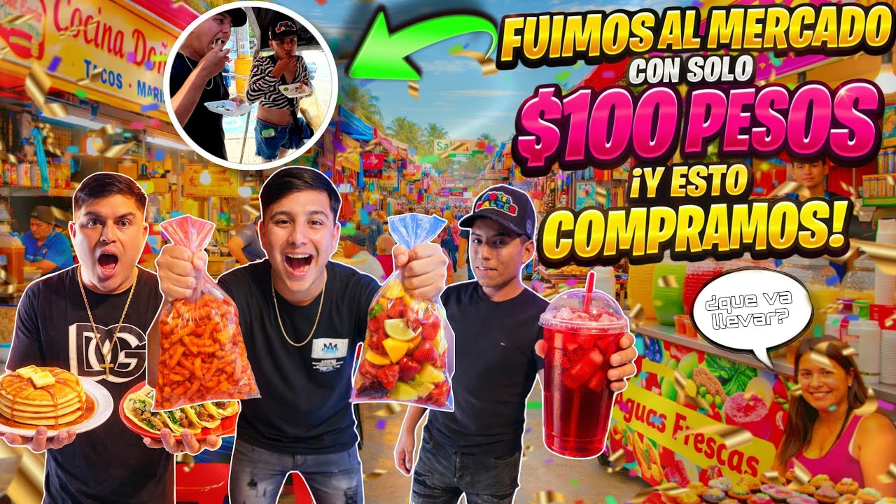 Así es un TIANGUIS DE MAZATLAN 😱 Con $100 pesos COMIMOS TODO ESTO 🤣 | Soy el Walter 