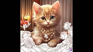 Tap Color By Number - Clarita Cat Loves That Beautiful Necklace It's So Beautiful (Animated)