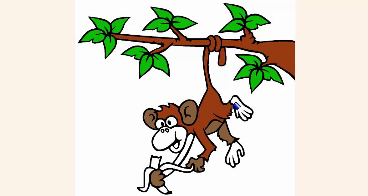 Swinging Monkey Coloring Pages