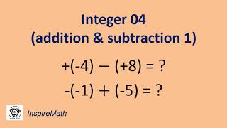IN-04 Integer (addition & subtraction 1)