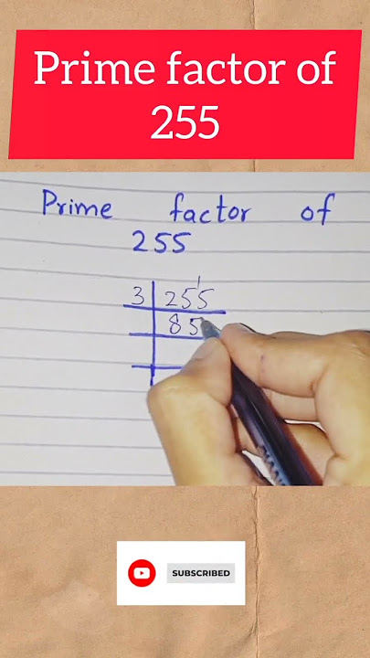 prime factor of 255 #viral #youtube #youtubeshorts #maths
