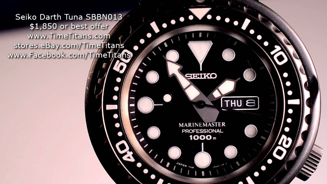 Seiko Marinemaster 'Darth Tuna' 1000M SBBN013 48MM Quartz Cal. 7C46 -  YouTube