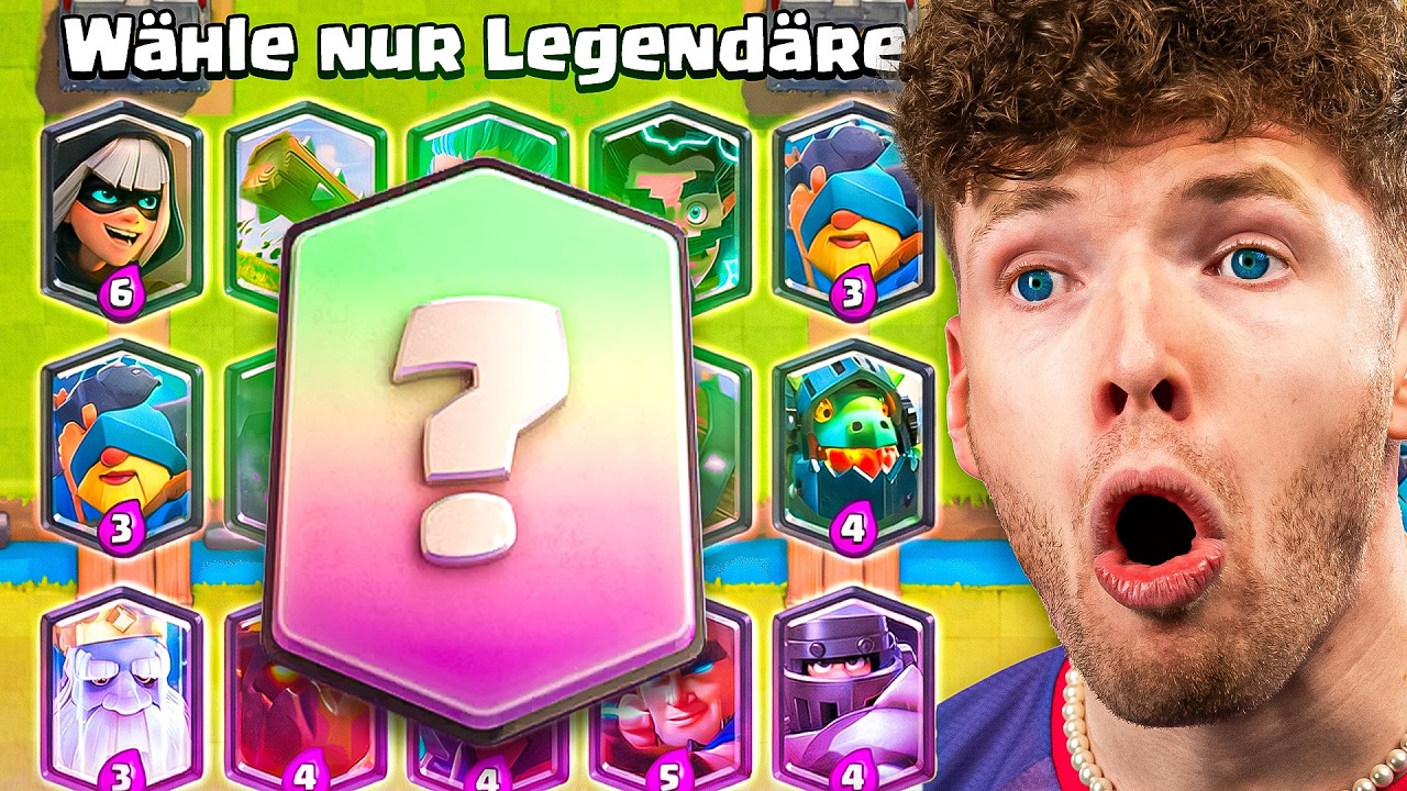 😱🤯NUR LEGENDÄRE KARTEN WÄHLEN, BIS ICH RAUSFLIEGE... | Clash Royale Deutsch
