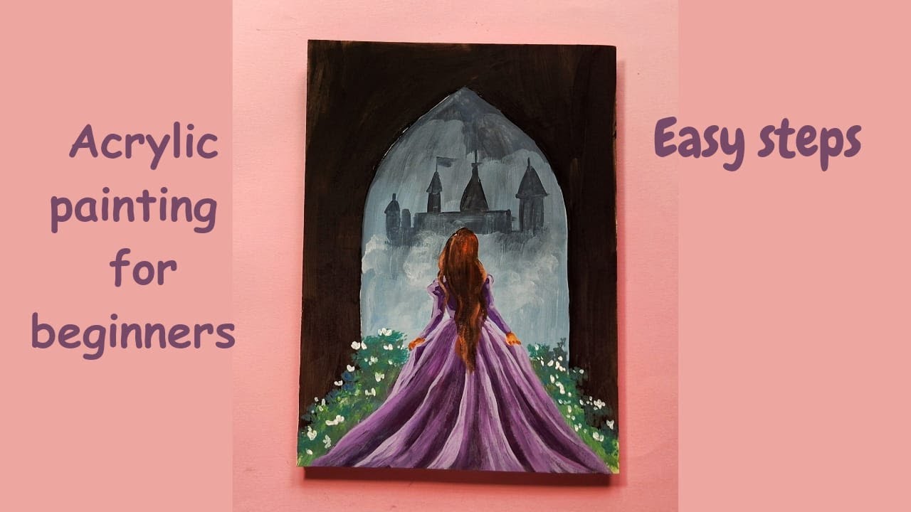 How to paint Princess in Acrylic Step by step |acrylic painting for ...