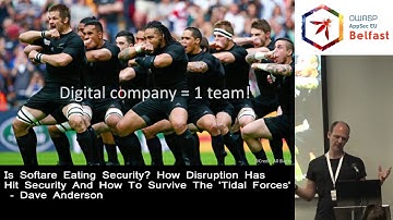 AppSec EU 2017 LT Is Software Eating Security? by Dave Anderson