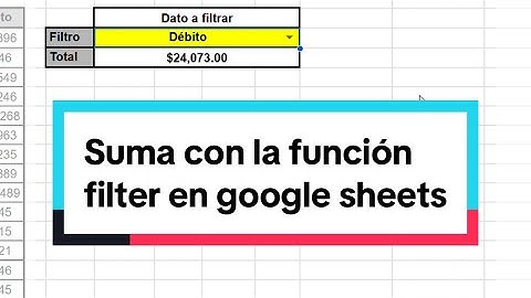 ¡Domina Google Sheets! Suma con FILTER en 2 Minutos 🚀