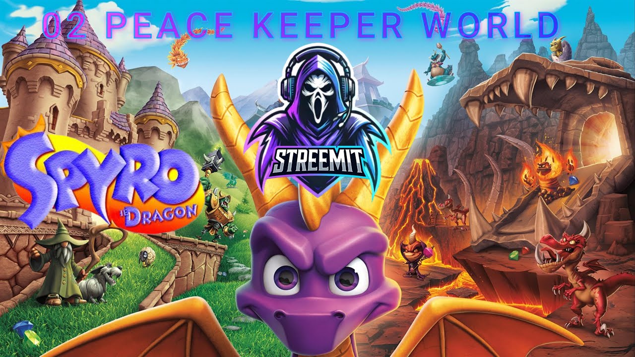 PC Spyro 1 Reignited Trilogy 02 PEACE KEEPER WORLD all gems, keys, Eggs and Dragons Full gameplay