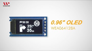 Winstar Display 0.96" COG OLED Graphic with PCB Display - WEA064128A