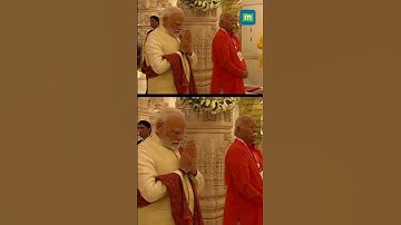 PM Modi and RSS Chief Mohan Bhagwat offer prayers at the Ram Temple’s sanctum sanctorum in Ayodhya.