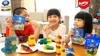 Membuat Kreasi Binatang Lucu dari Permen Jelly 4D Gummy Blocks Amos 💞 4D Gummy Candy